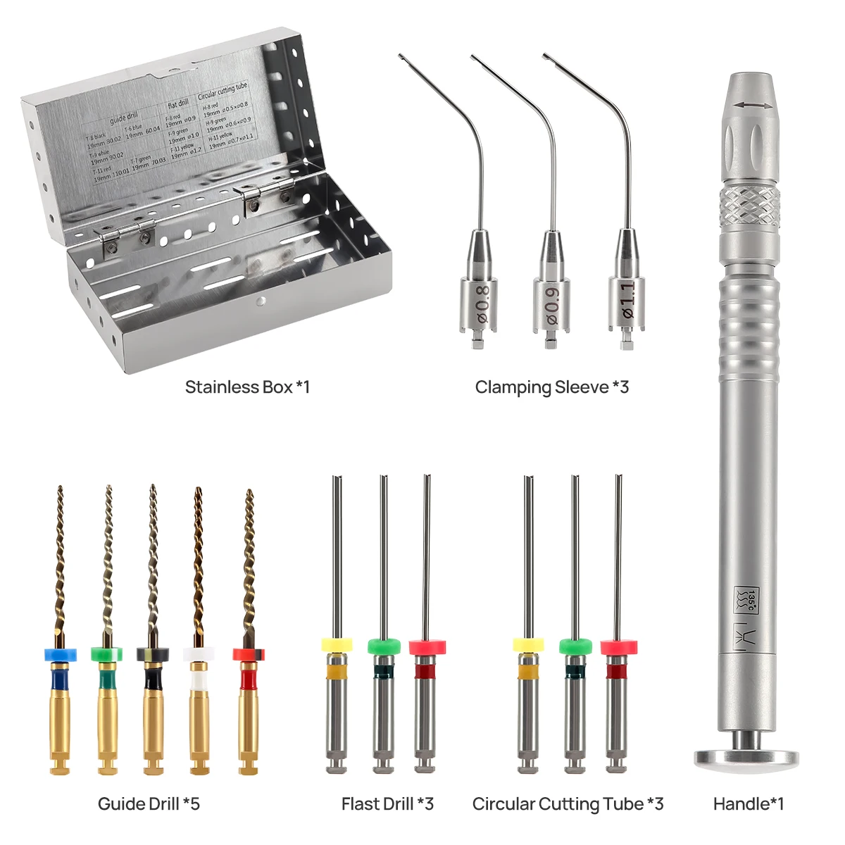 AZDENT Dental Endodontic File Removal System Kit Endo Broken File Removal Instrument Set Root Canal File Extractor For Clinic