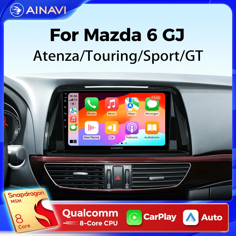 Ainavi Multimedia Player For Mazda 6 GJ Atenza 2013 2014 2015 Wireless Carplay Android Auto Radio Car Radio 4G Wifi GPS DSP 2din