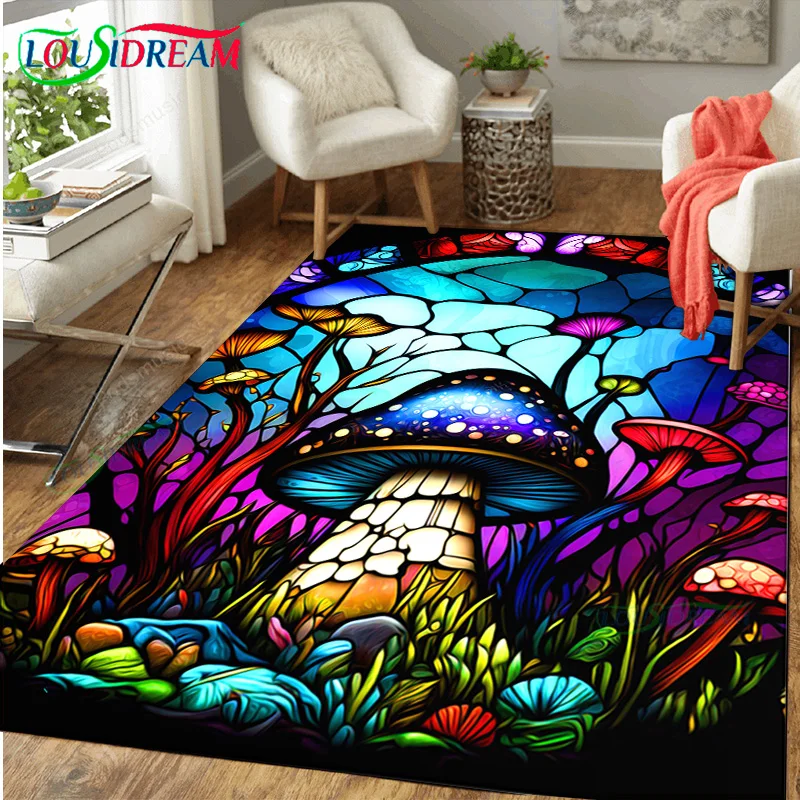 

psychedelic mushrooms magic carpet large area rug for living room game rugs soft floor carpet bathroom yoga mat home decor gift