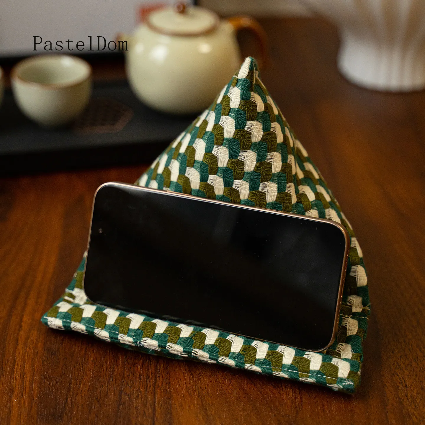 `Fabric Phone & Tablet Holder, Creative Portable Desktop Lazy Stand, Stylish Home Decor for Desk Display`