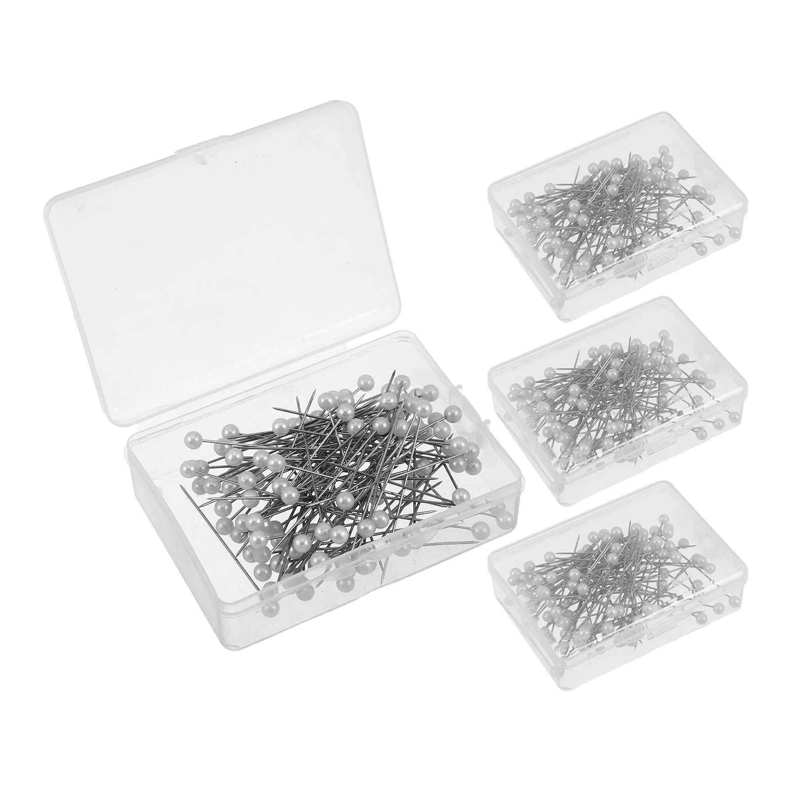 400Pcs Decorative Map Push Pins Silver Round Head Stainless Point Precise Map Marking Bulletin Board Cork Board School Office