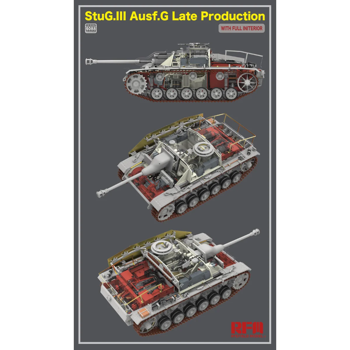 Rye Field Model RFM RM-5088 1/35 StuG.III Ausf.G Late Production with full initerior