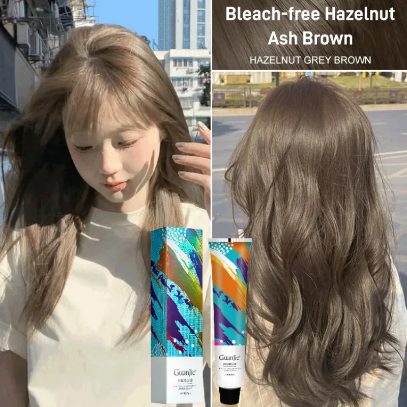 

Крем-краска для волос на растительной основе, цвет орехово-коричневый, без осветления, нежная, ароматная, для мужчин, придает объем белым волосам, закрашивает седину.