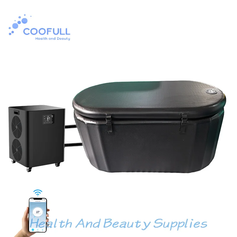 Coofull Ice Recovery Ice Bath Cold Plunge Tub Oval Inflatable Bathtub with Cooling and Heating System Water Chiller Optional