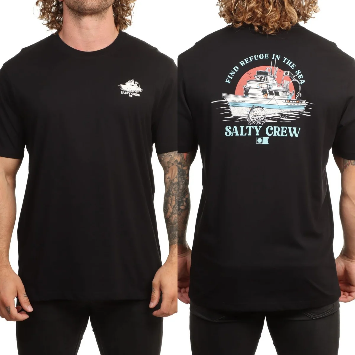 Best Salty Outdoor Crew Graphic Cotton T-shirt Unisex Summer Short Sleeve Fashion Brand Tee Luxury Casual Vintage Tees