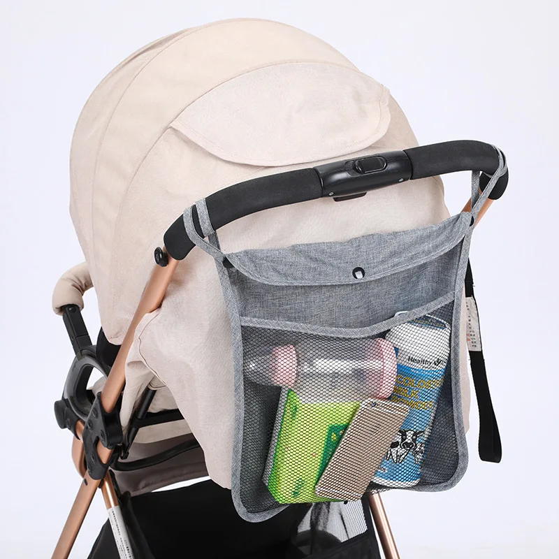 Infant Pram Cart Mesh Hanging Storage Bag Baby Trolley Bag Stroller Organizer Seat Pocket Carriage Bag Stroller Accessories