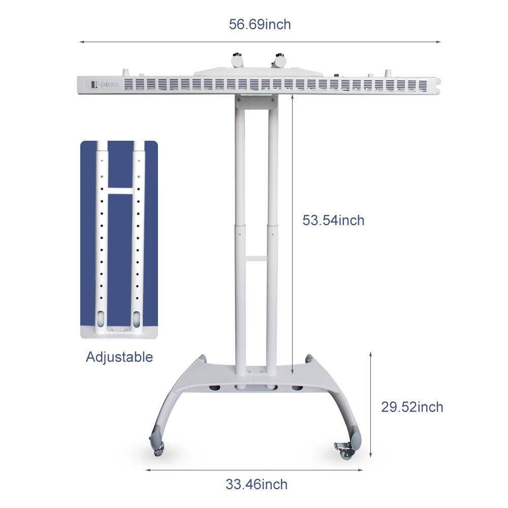 Ideatherapy New Movable Horizontal Therapy Light Height Adjustable Stand For LED Red Therapy Panel Floor Stand