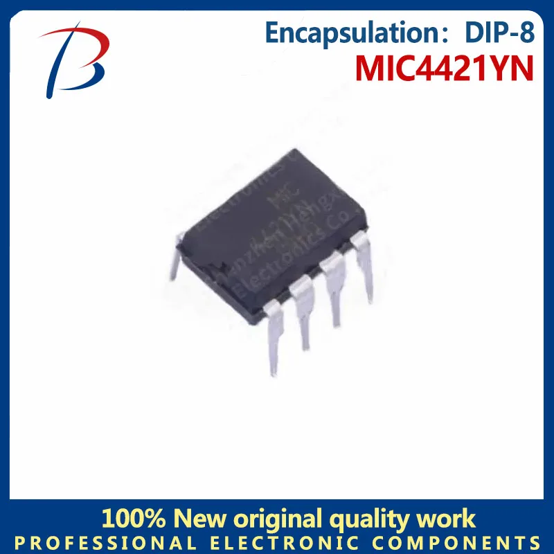 

10PCS The MIC4421YN microcontroller is packaged with a DIP-8 gate driver chip