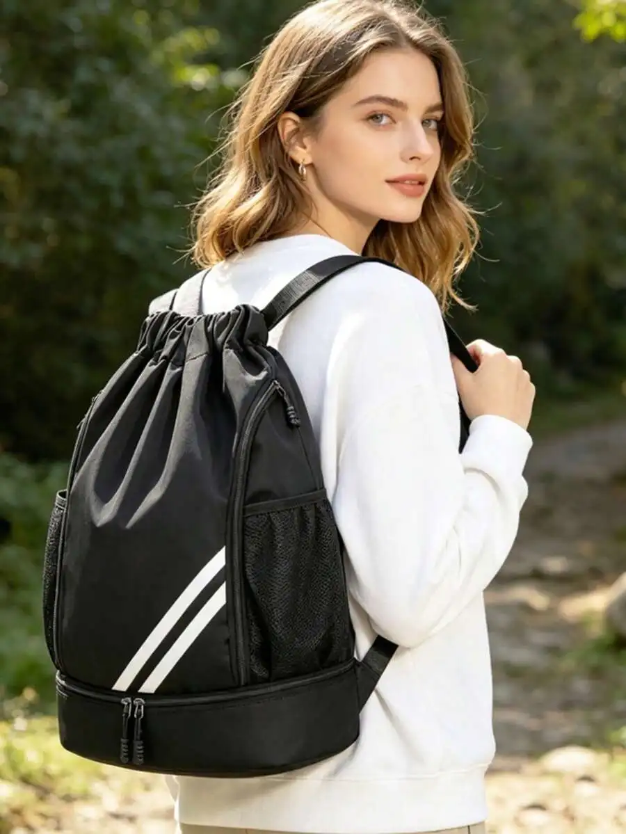 

Multi-Functional Drawstring Backpack For Outdoor Sports Yoga Fitness Swimming Basketball Large Capacity Casual Bag