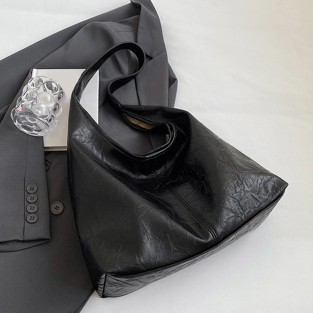 

Women Leather Shoulder Bag Versatile Soft Underarm Bag Casual 2pcs Shoulder Bag and Handbag Set Satchel Hobo Bag Commuting Bag