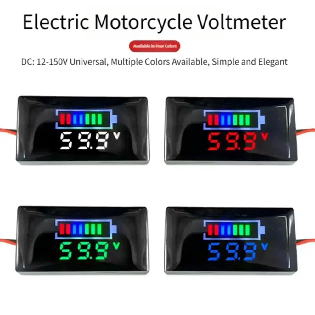 Mini LED Display Digital Voltmeter Panel Voltmeter Tester DC12-150V Part For Motorcycles & Electric Vehicles Of Voltage Monitori