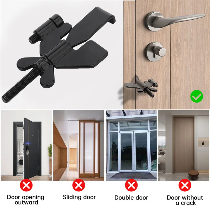 Portable Hotel Door Lock Live alone Self-Defense Door Stop Travel Anti-theft Door Stopper Childproof Door Lock Safety Home Latch