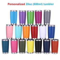 20OZ 600ml Thermal Beer Mugs Stainless Steel Vacuum Insulated Tumbler Thermos With Lid Coffee Cup Water Bottle Flask for Car