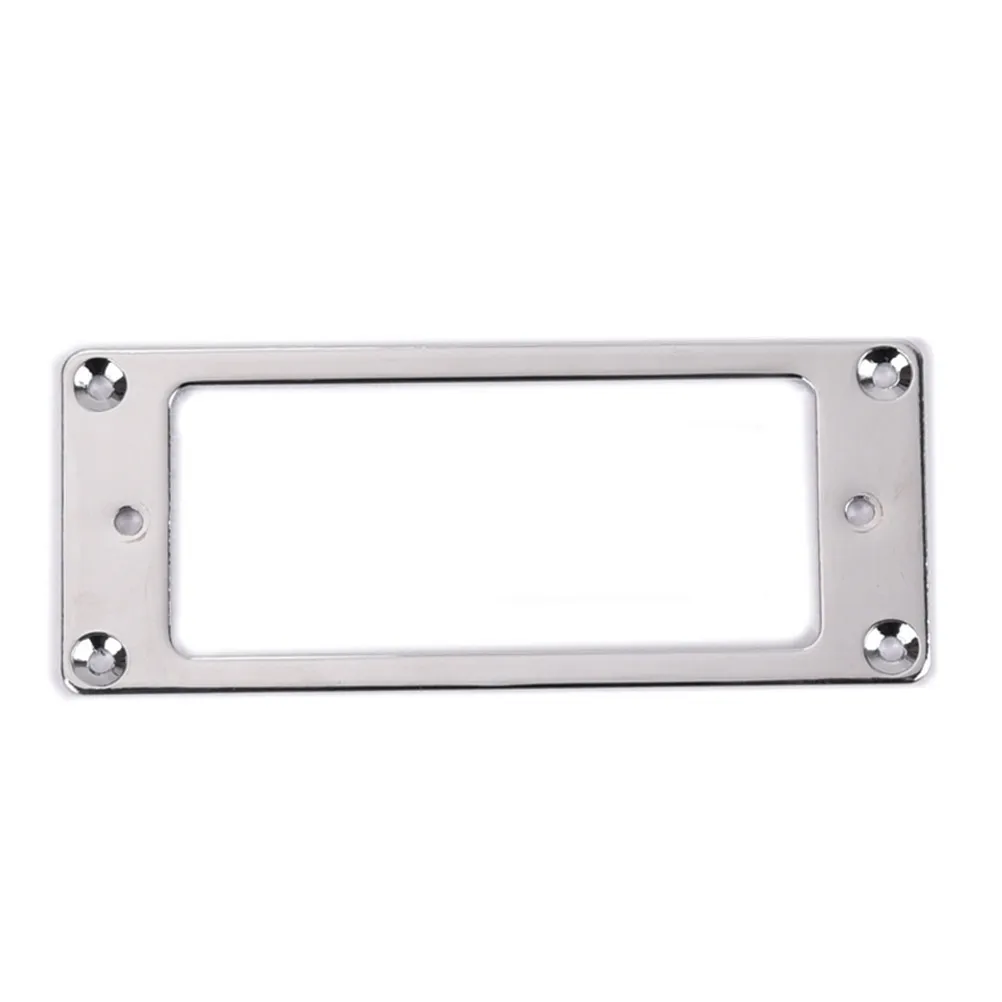 Silver 2mm Thick Mini Flat Metal Humbucker Pickup Mounting Rings for Short Guitars Edge Covering Guitar Pickup Rings