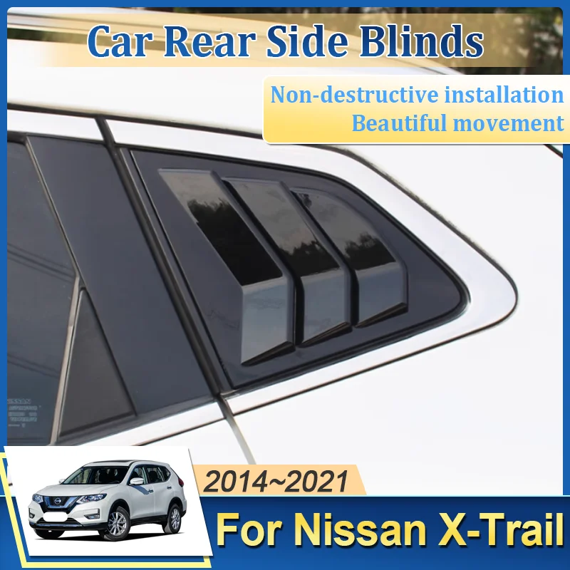 

Car Rear Window Shutter For Nissan X-Trail T32 Rogue 2014~2021 2020 Rear Side Triangle Window Blind Louver Conversion Auto Parts