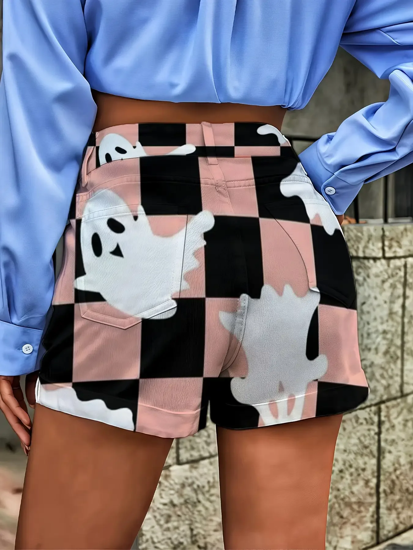 New women's retro bohemian style printed denim shorts - Leisure&Semi Formal Occasions