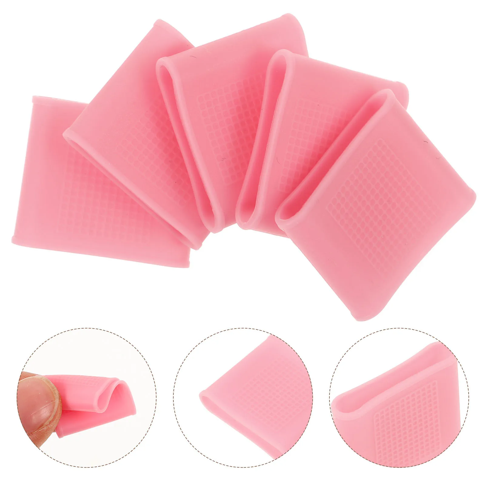 

5Pcs Golf Anti-Skid Finger Sleeves Silicone Soft Protector Finger Guard Improve Grip Stability Accuracy Golfing Supplies