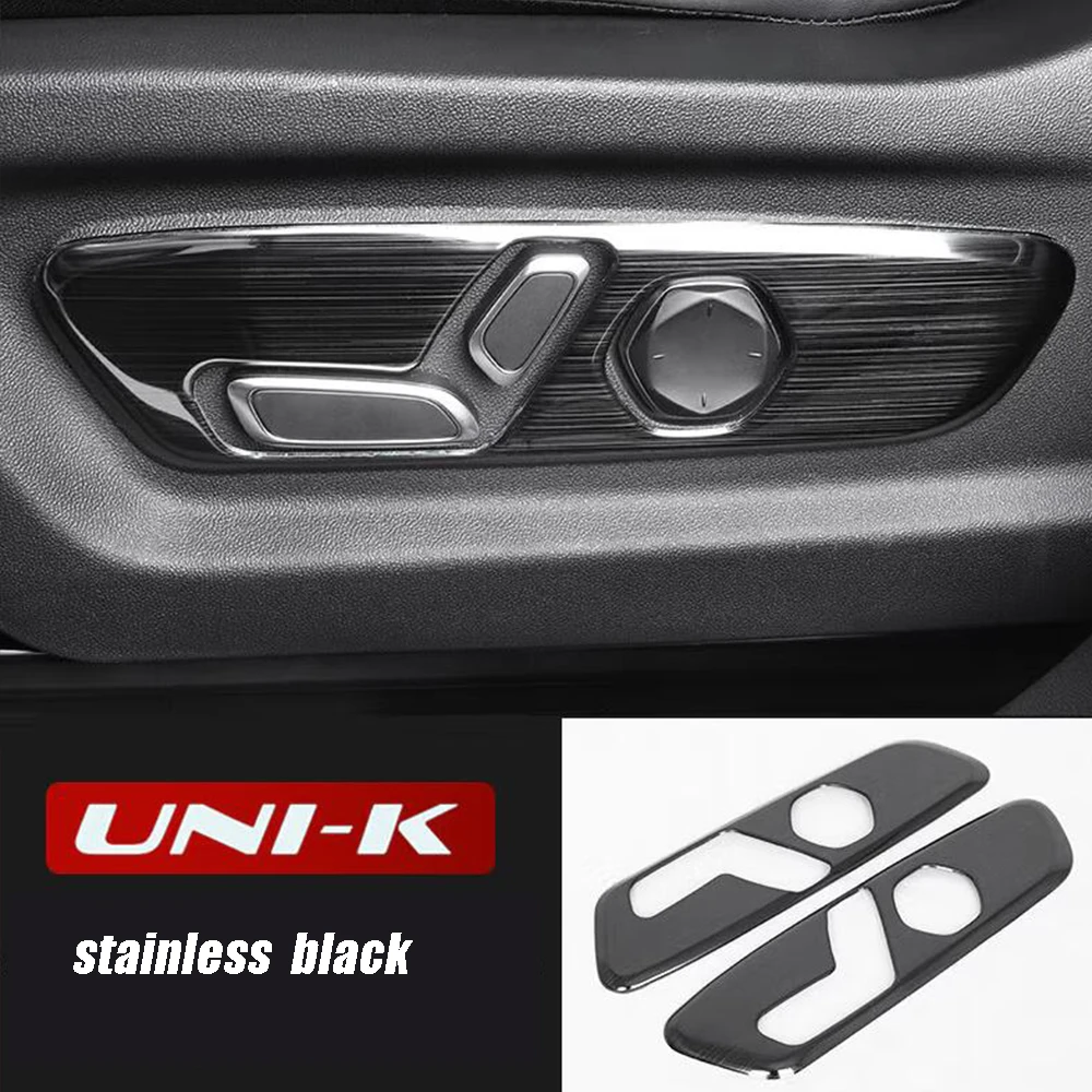 

For Changan UNI-K UNIK 2021 2022 2023 Stainless carbon Car Front Seat Switch Frame Decoration Anti Scratch Panel Cover Garnish