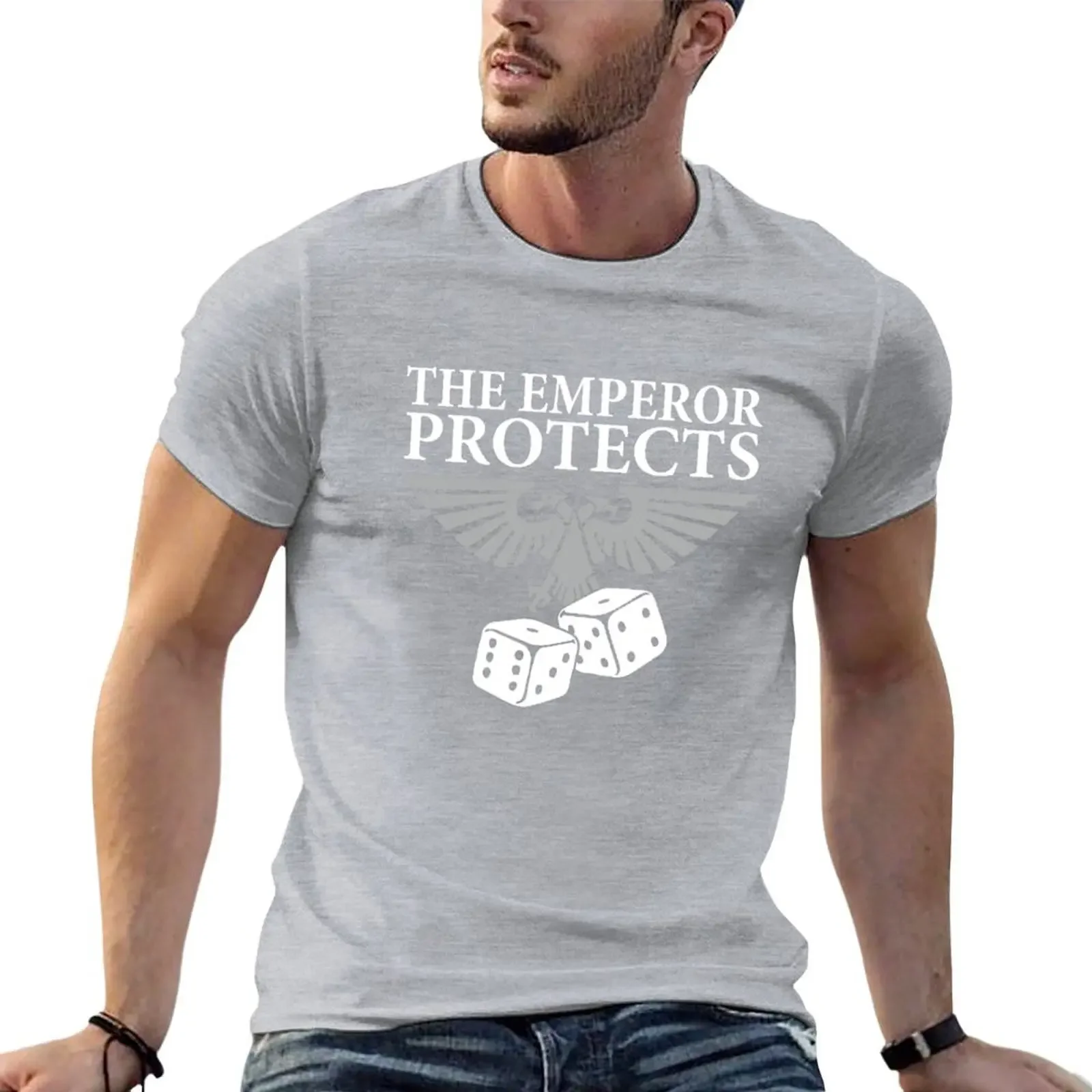 2024 summer new men t shirt The Emperor Protects T-shirt Aesthetic clothing customizeds short sleeves pure cotton top streetwear