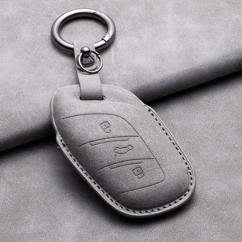 3 4 Buttons Leather Car Remote Key Case Cover for MG4 Mg6 Ev HS GT ZS EV ZX MG5 EHS MARVEL X R for Roewe RX3 RX5 RX8 ERX5 I6 I5