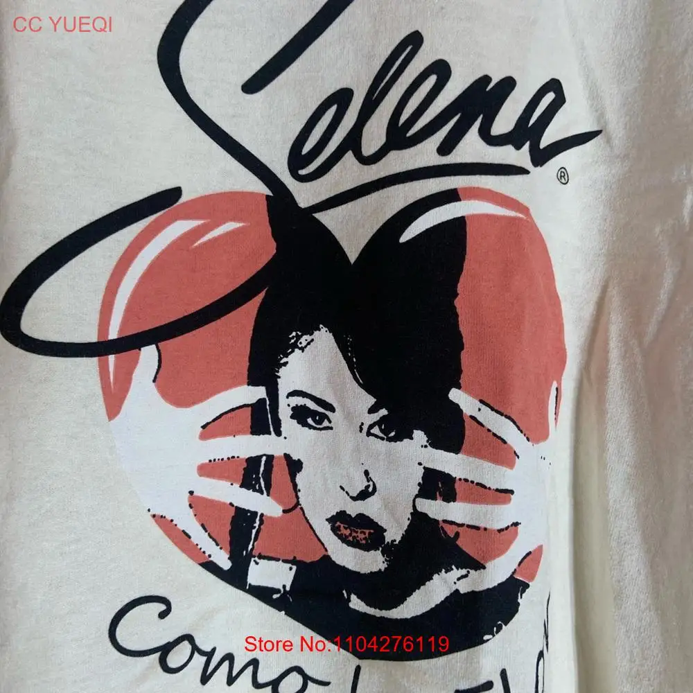 Selena Xlarge beige graphic preowned T shirt long or short sleeves