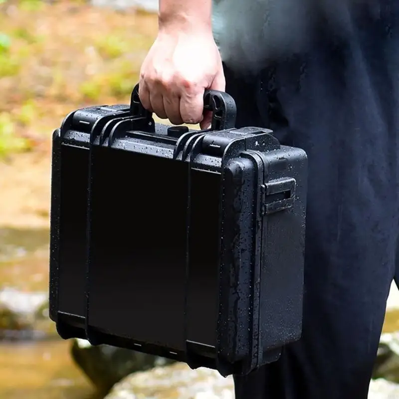 A0KE Waterproof Hard Case with Customizable Foam Case Water Shock Proof for Camera Camcorder Instrument Equipment Tool