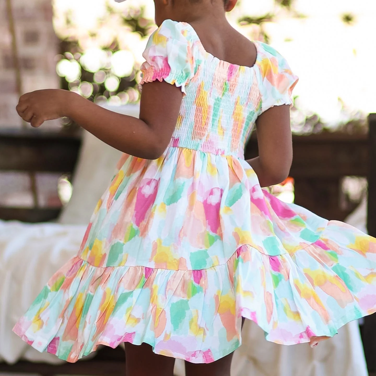 sachin and babi light blue dress 2024 Summer Dress Kids Girl Clothes Puff Sleeve 3-8 Years Korean Style  Sweet Cute Casual Princess Party Strap Baby Girls Dresses