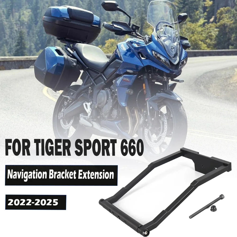 

New For Tiger Sport 660 Phone GPS Navigation Mount Bracket Bar Extension Stand Holder Support CNC Aluminum 2022 2023 2024 2025