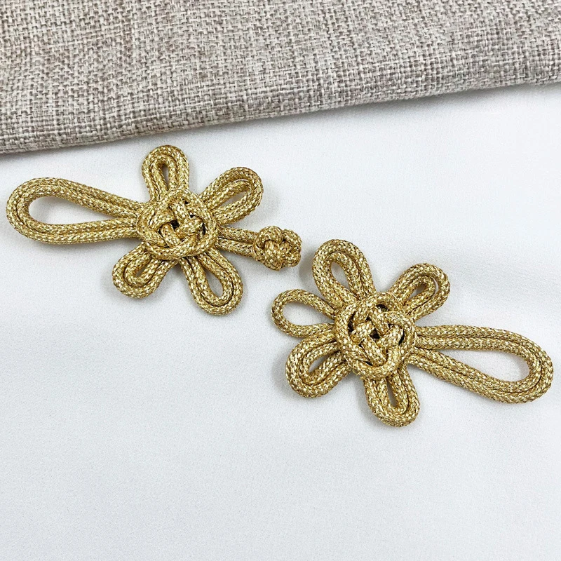 

10 пар ручной работы с золотой черепахой, проволочная пряжка, застежка для одежды, сумка Cheongsam, шляпа, украшение, сделай сам, швейная пуговица