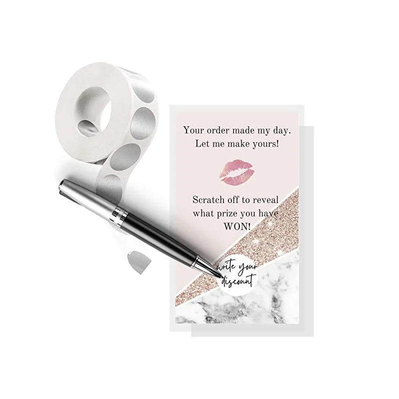 300Pcs/Roll Waterproof Coating Scratch Sticker Perfect for Promotion Lottery Game Hidden Information Stationery Gift