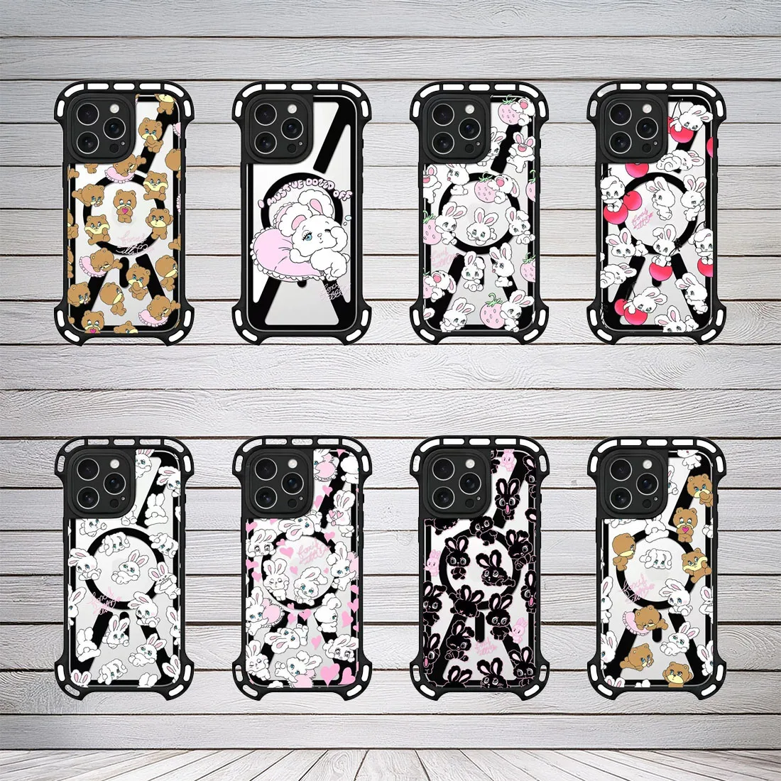 

Heart Rabbit Big Corner Back Cover for IPhone 16 Pro Max 16 Pro Case - Protective IPhone Case