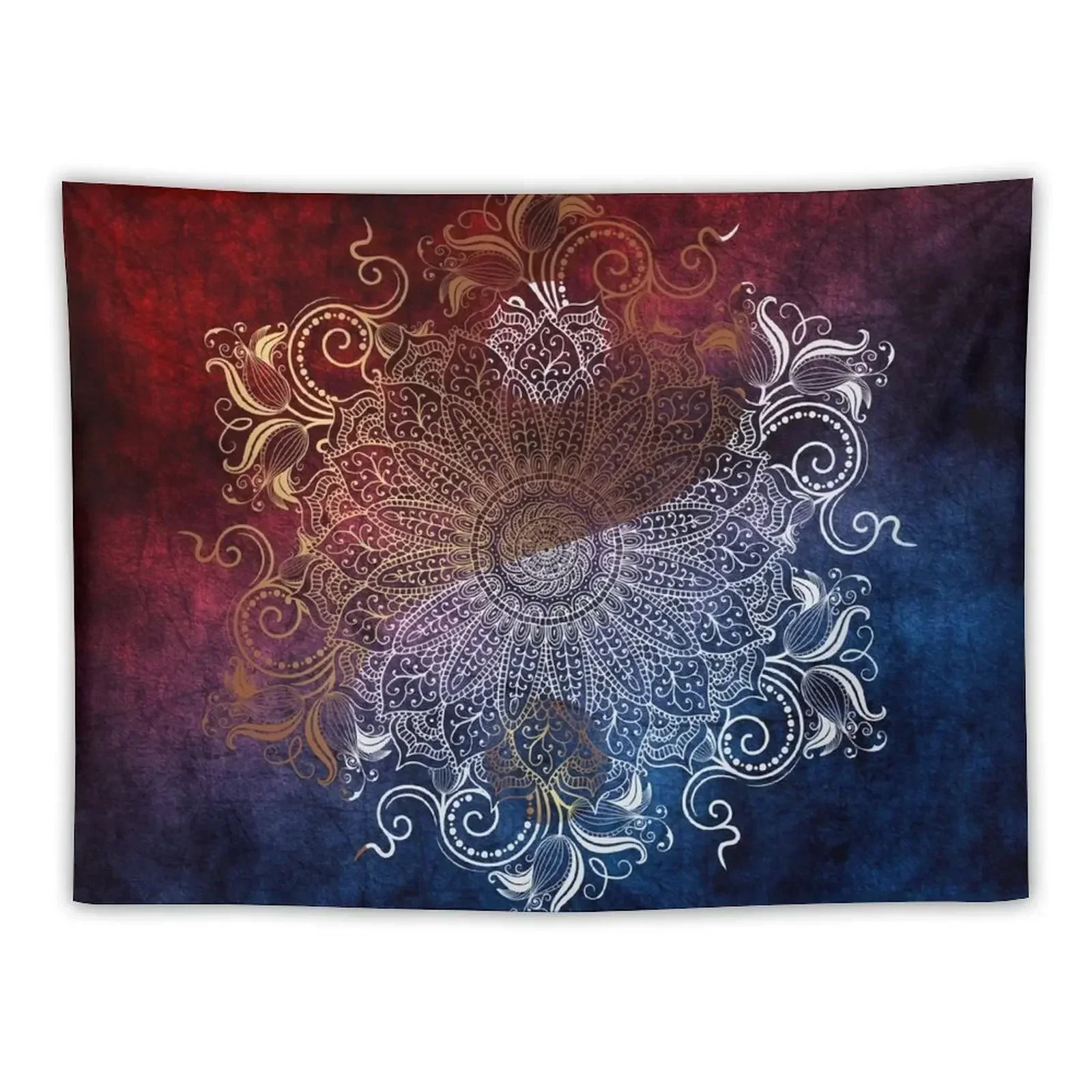 

Mandala - Fire & Ice, yang version Tapestry Wall Coverings Home Decor Aesthetic Decoration For Bedroom Tapestry