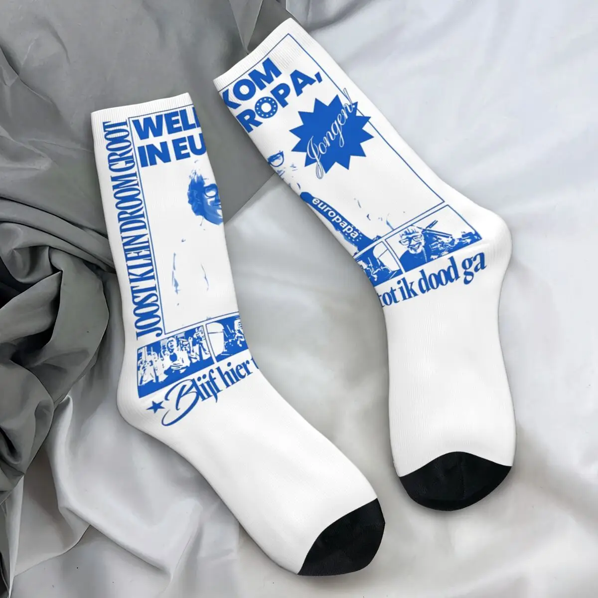 Men Socks Eurovisions 2024 Joost Klein Europapa Merch Stockings Autumn Fashion Warm Soft Socks Design Running Sports Non Socks