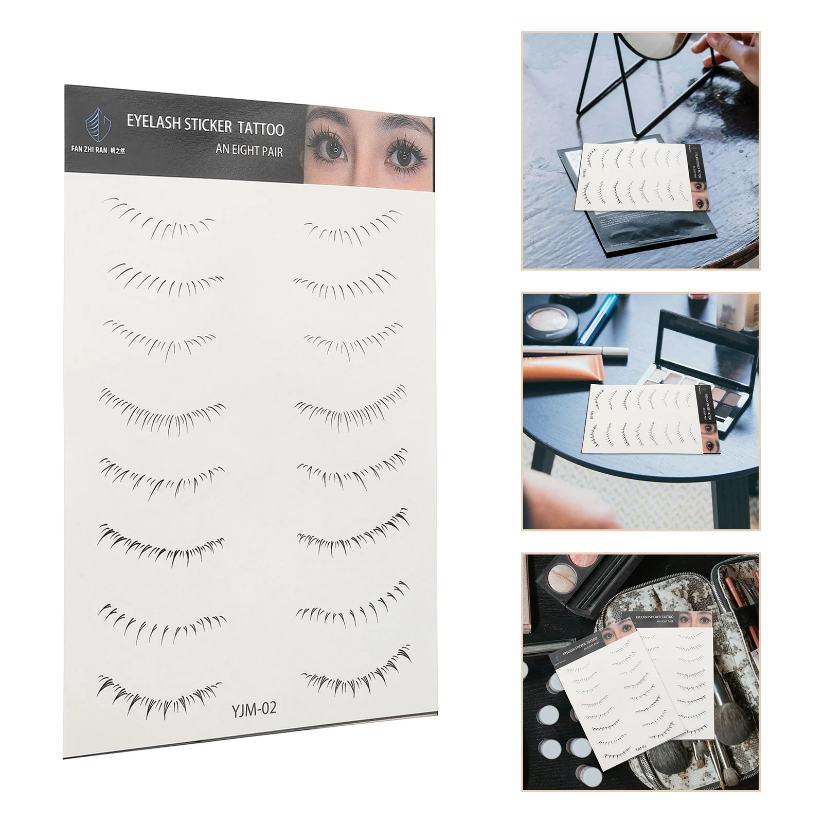 

5 Sheets Eyelash Tattoo Stickers Fake Lower Eyelash Shaping Makeup Sticker Natural Look Easy Use for Women Party Makeup