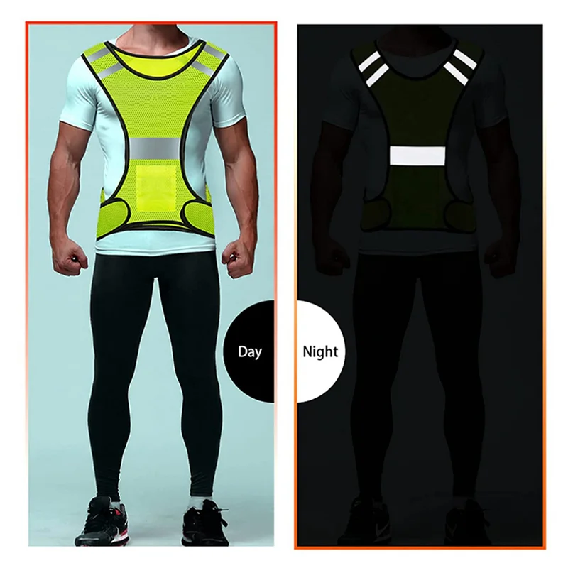 

ABUE-2 Pcs Reflector Vest - High Visibility Bicycle Vest With Adjustable Fastener And 8 Reflector Jogging