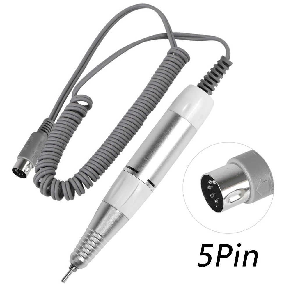 5 PIN Electric Nail Drill Pen Handle File Polish Grind Machine Handpiece Manicure Pedicure Tool Nail Drill Accessories