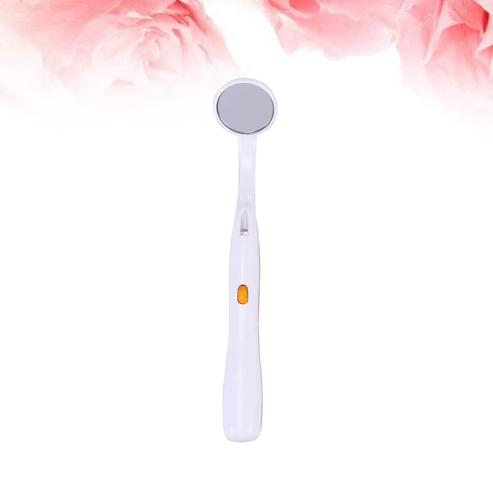 

Plastic Oral LED Dental Mouth Mirror Orange Tooth Inspection Mirror Dental Tool for Cavity Tartar Checking Kids Parents