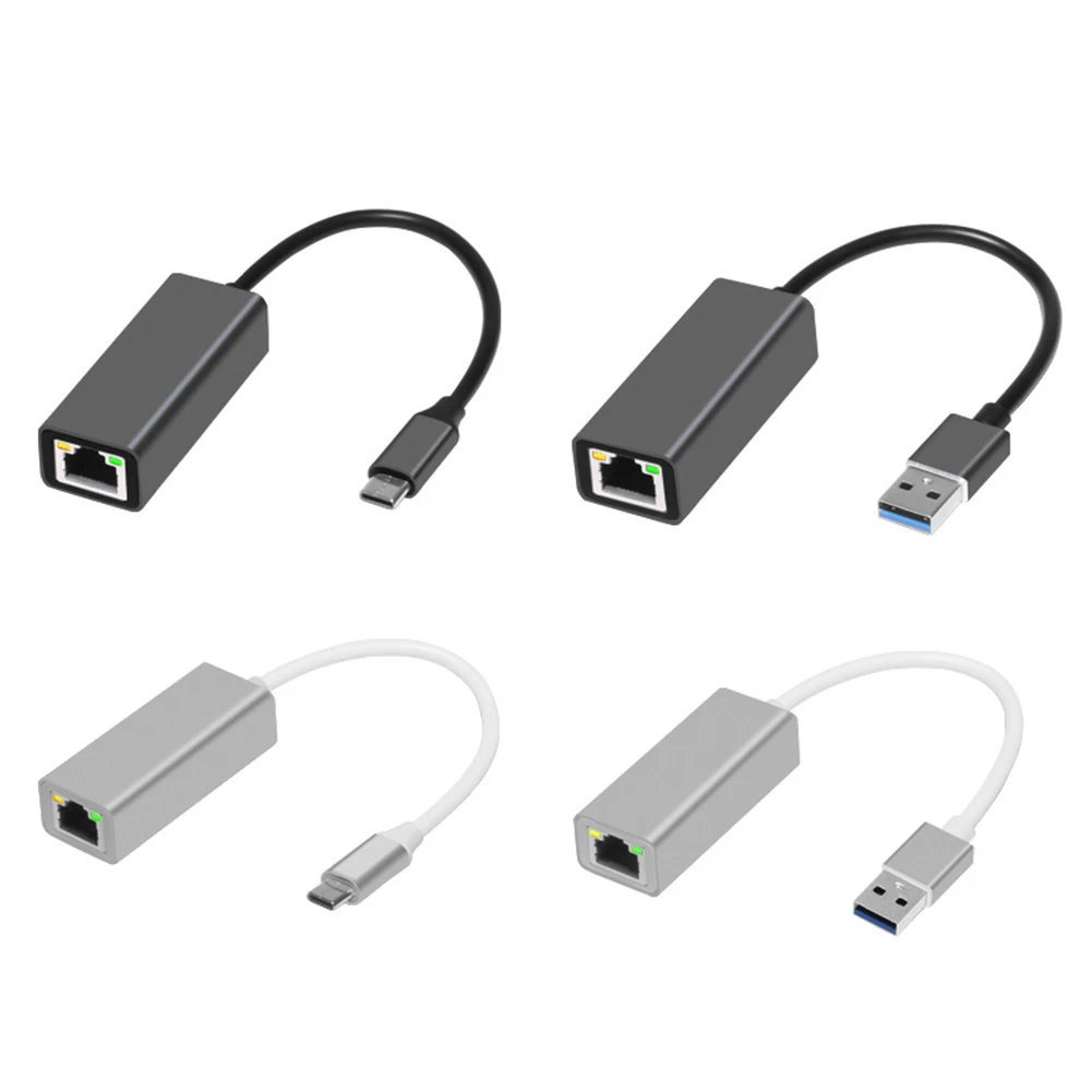 USB 10/100/1000Mbps Network Card Adapter Type C USB to RJ45 Converter Wired Gigabit Ethernet Lan Adapter for Macbook Laptop