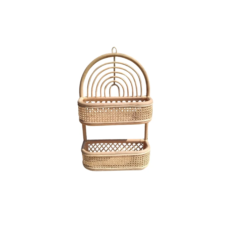 

Shelf rattan wall hanging wall decoration storage retro hanger retro homestay clothes and hats hook pergola