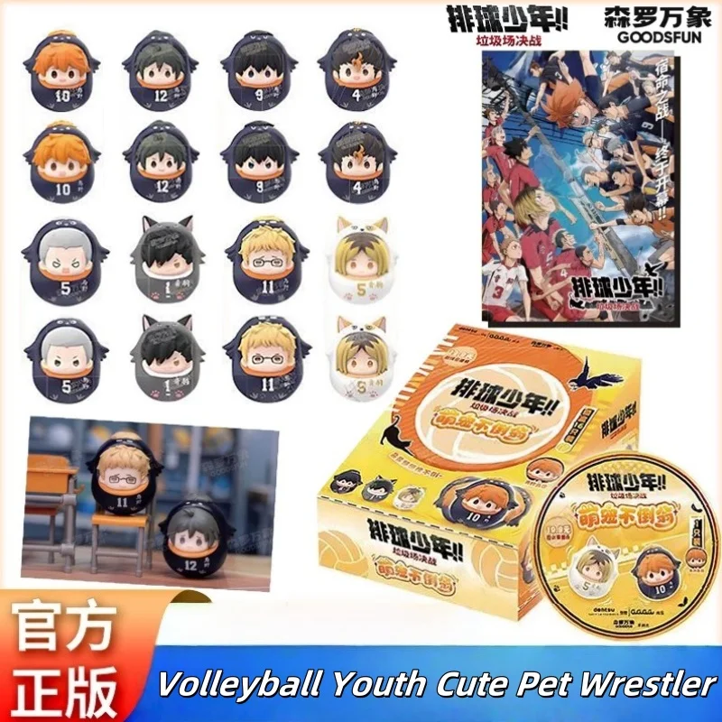 Haikyuu!! Mini Tumbler Doll Blind Box Yu Nishinoya Tadashi Yamaguchi Shoyo Hinata Anime Desktop Decoration Accessories Kids Gift