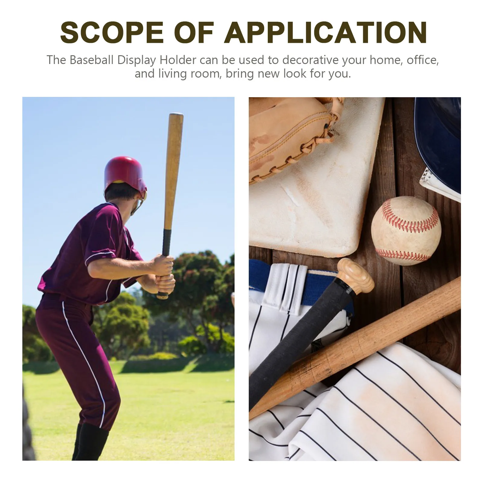 Baseball Display Holder Wall Mount Solid Metal Stand for Baseball Decoration Home Office Living Room Gift Space Saving Design