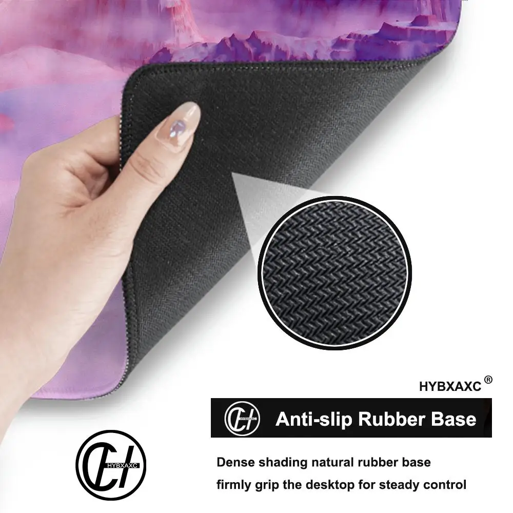 Pink Aesthetic Anti-slip Mousepads Cute Mousepad Kawaii Large Mouse Mat Big Desk Pads Non-Slip Rubber Mouse Pad Big Keyboard Mat