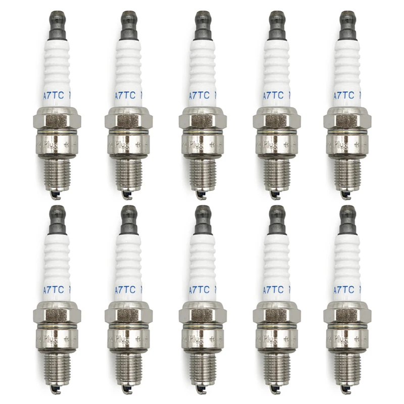 Spark Plug A7TC 10 Pieces for 4 Stroke Engine 139 Brush Cutter Garden Power Tool Accessories