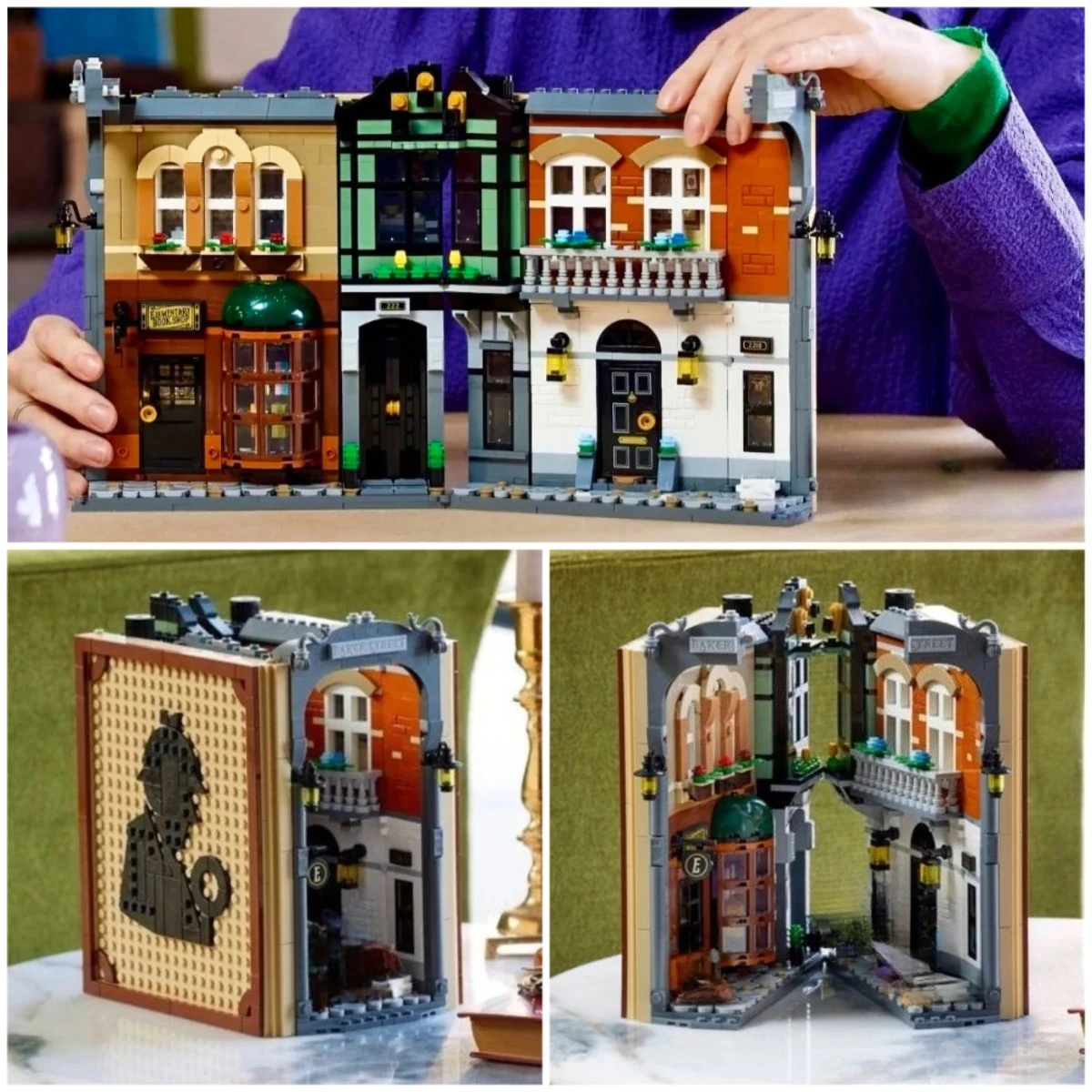 The new Sherlock Holmes Conspiracy World Bookshelf building block brick model decoration 10351 children's toys Holiday gifts