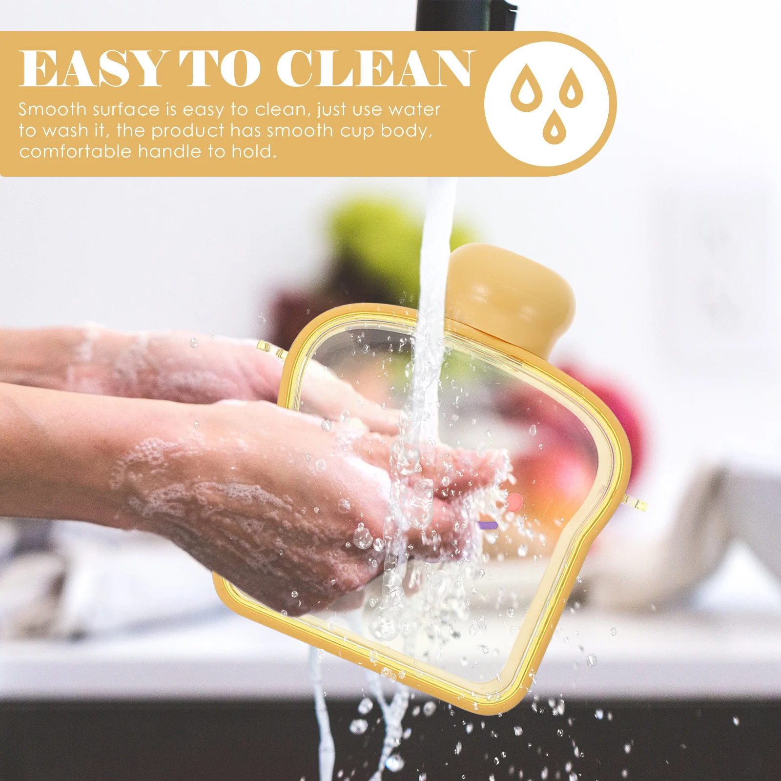 

Bread Shaped Water Bottle Adorable Kawaii Design Portable Lightweight Cup for Outdoor Sports Travel Summer Juice Coffee Use Girl