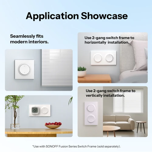 Imagen 2 del producto SONOFF Orb-RBS Fusion Series Matter Over WiFi interruptor de pared de persiana enrollable inteligente MINI-RBS-E funciona con Google Home Alexa AppleHome