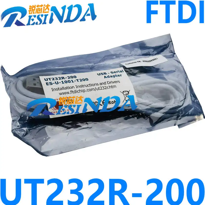 FTDI Spot Genuine UT232R-200 RS232 Adapter Cable USB Serial Converter DB9 Connection