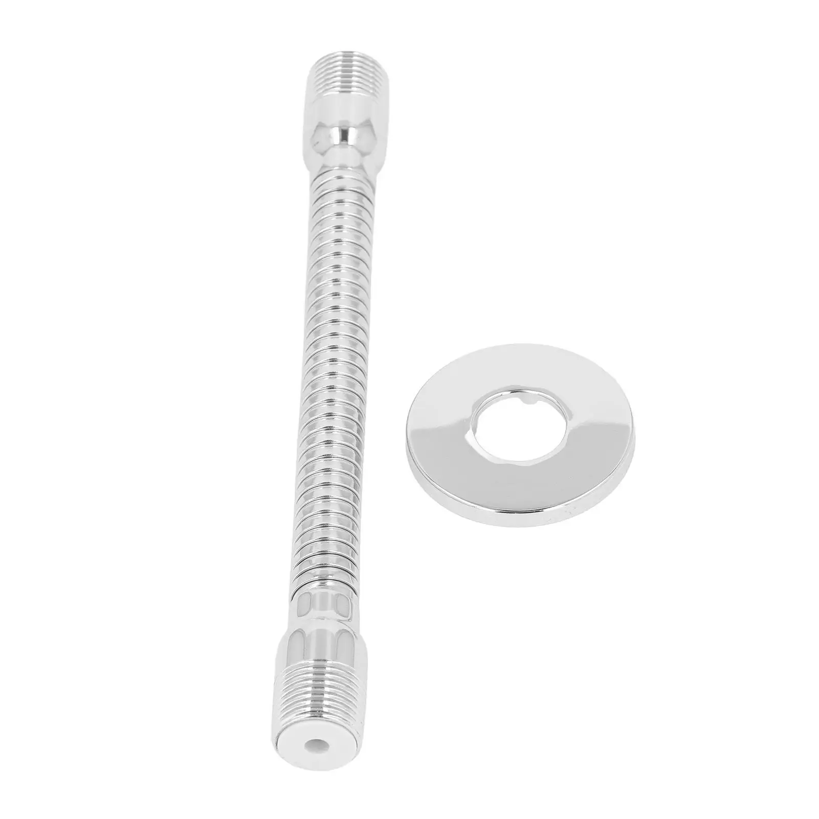 

Adjustable Rotating Shower Head Extension Arm - Rust-Proof, Durable with Flange for Hotels and Home Use