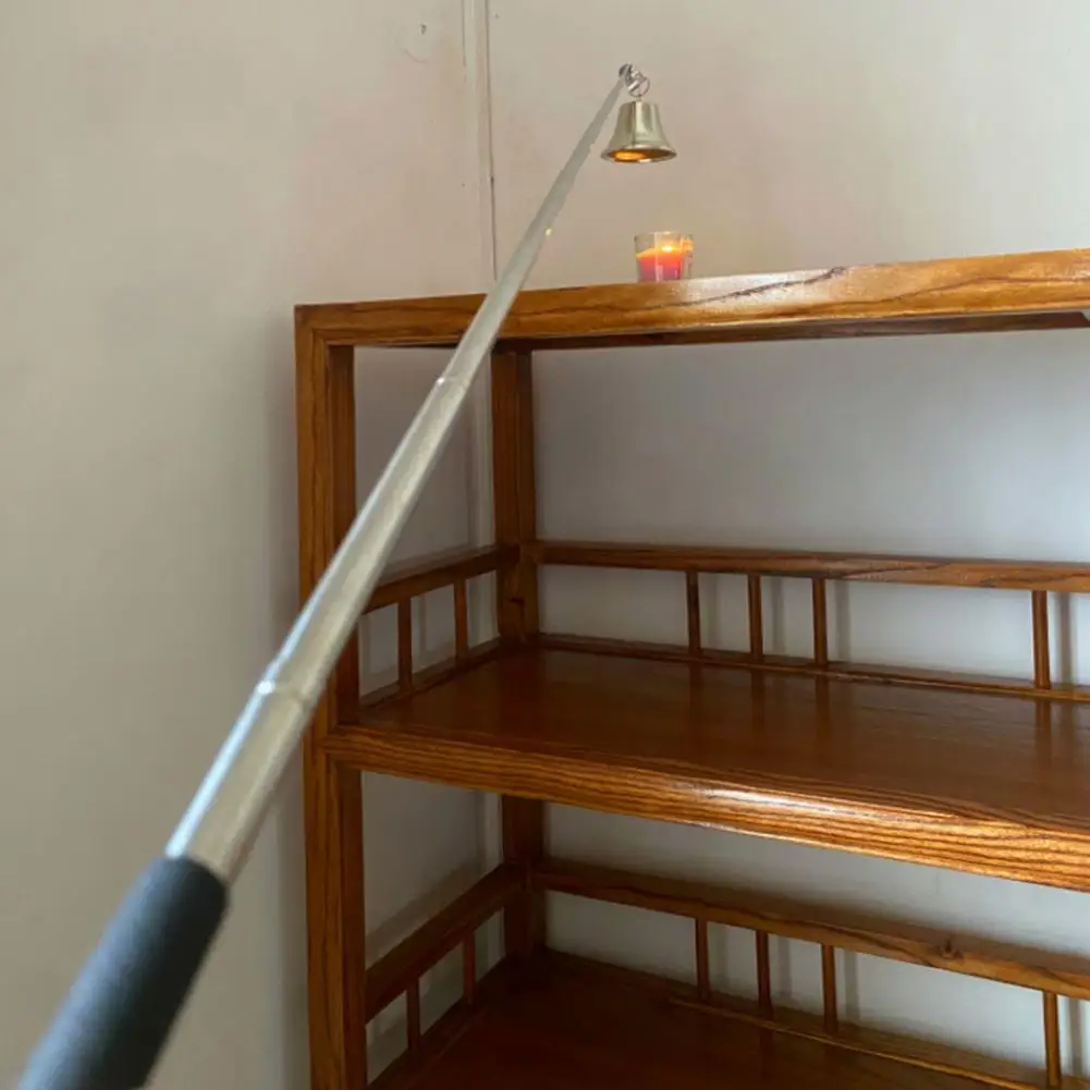 Candle Extinguishing Tool Stainless Steel Bell Candle Extinguisher with Telescopic Handle Universal for Tealight for Putting