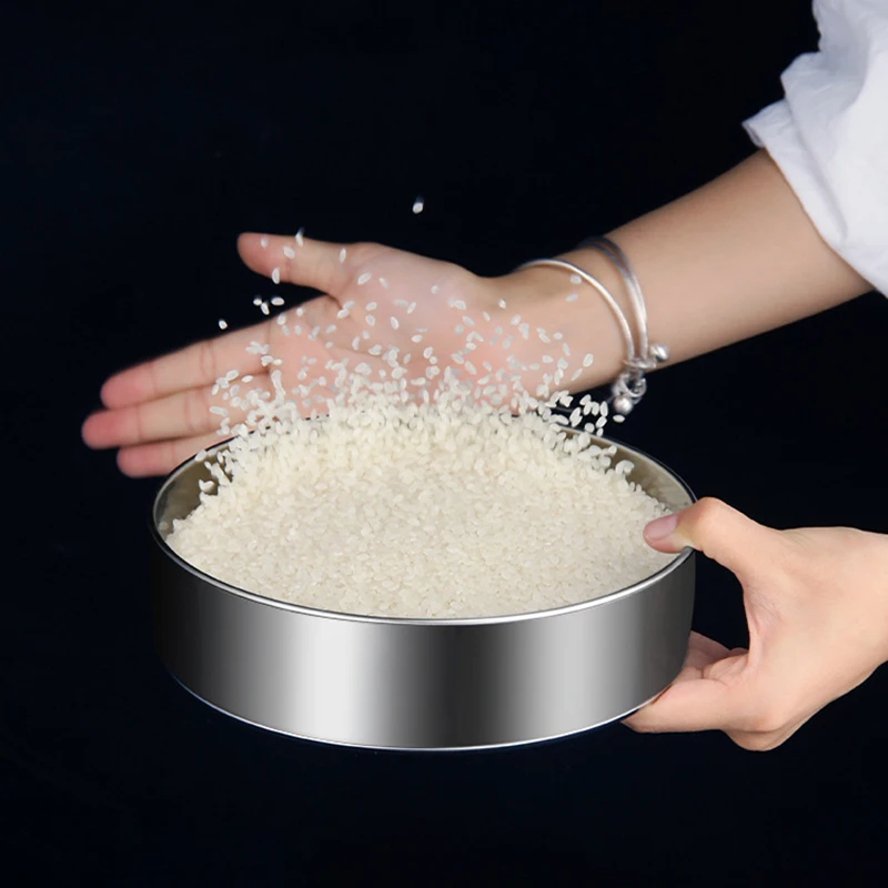 304 Stainless Steel Rice Flour Sieve 14 Mesh Thickened Sesame Baking Tools Holding Ultrafine Flours Sift Kitchen Cake Accesories
